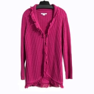 Ann Trinity Long Pink Cardigan Size Large